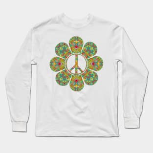 Psychedelic Peace Flower Long Sleeve T-Shirt